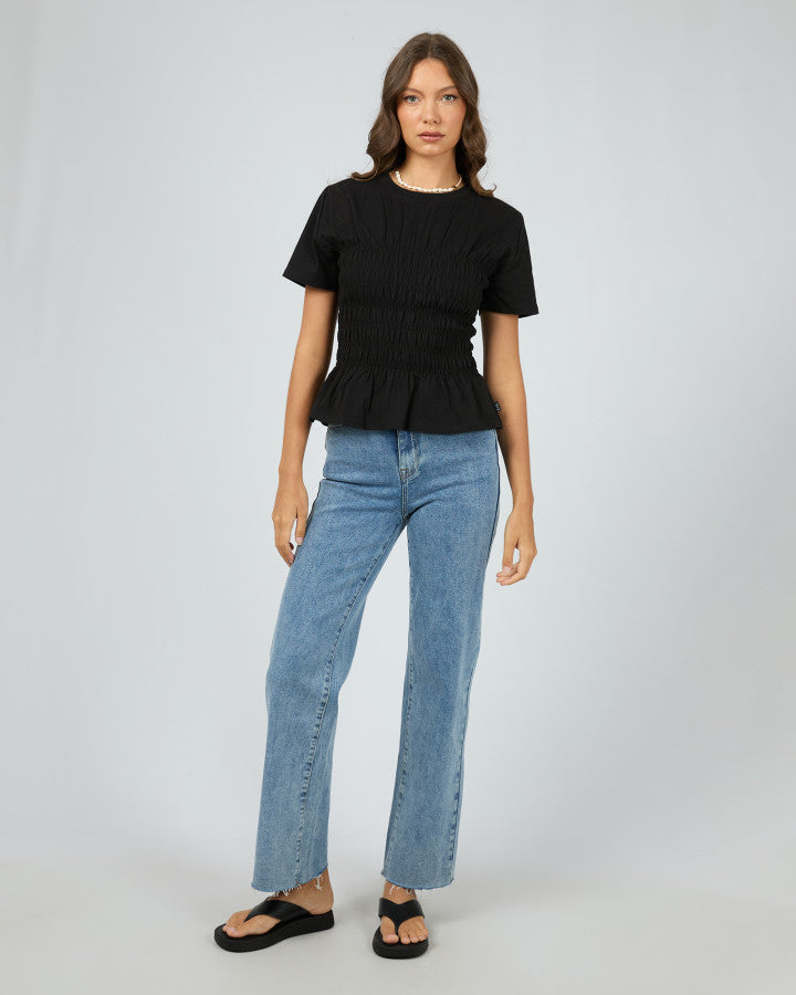 Lipa Ruched Top - Black
