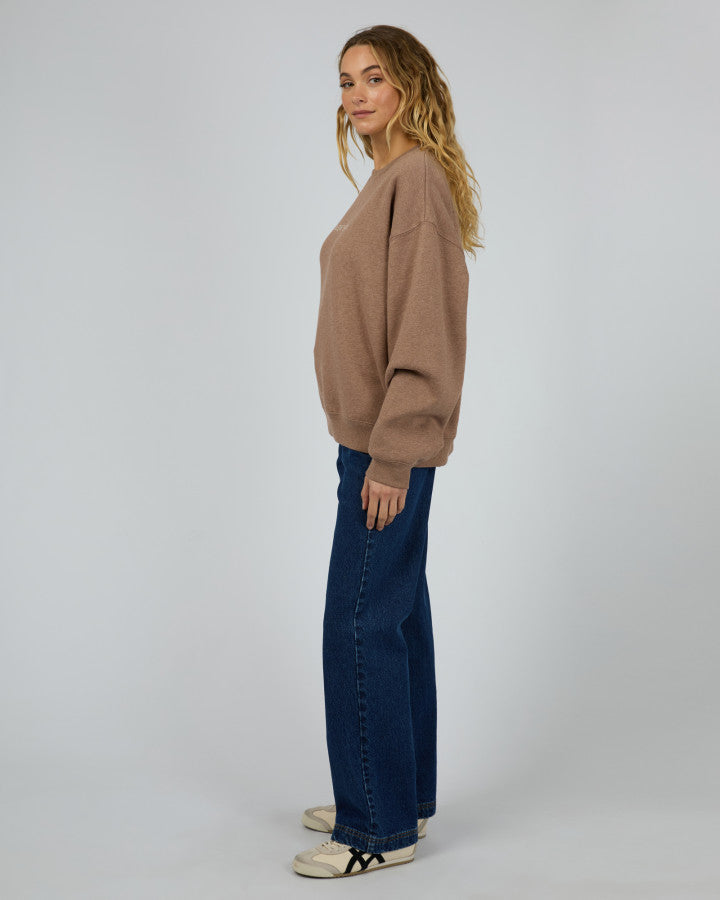 Logo Crew Sweater - Brown