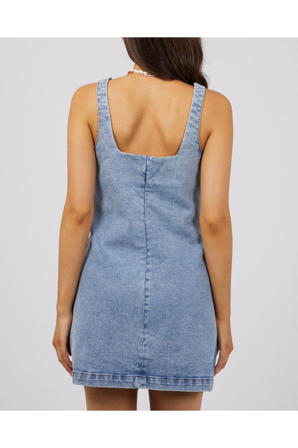 Twiggy Denim Dress - Light Blue