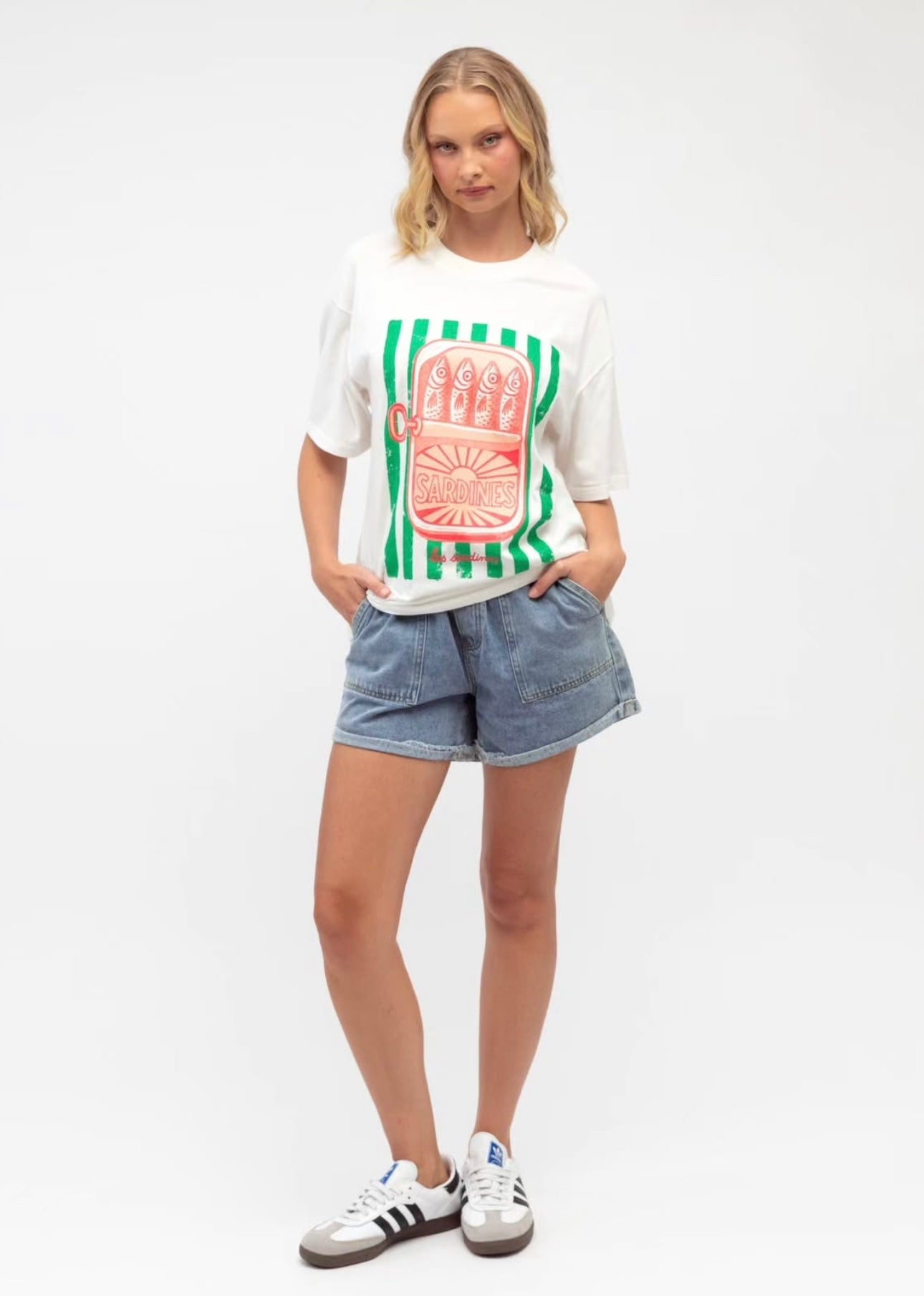 Sardines Graphic Tee - White
