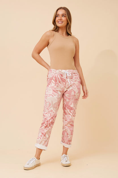 Loretta Jogger Pant - Pink Floral