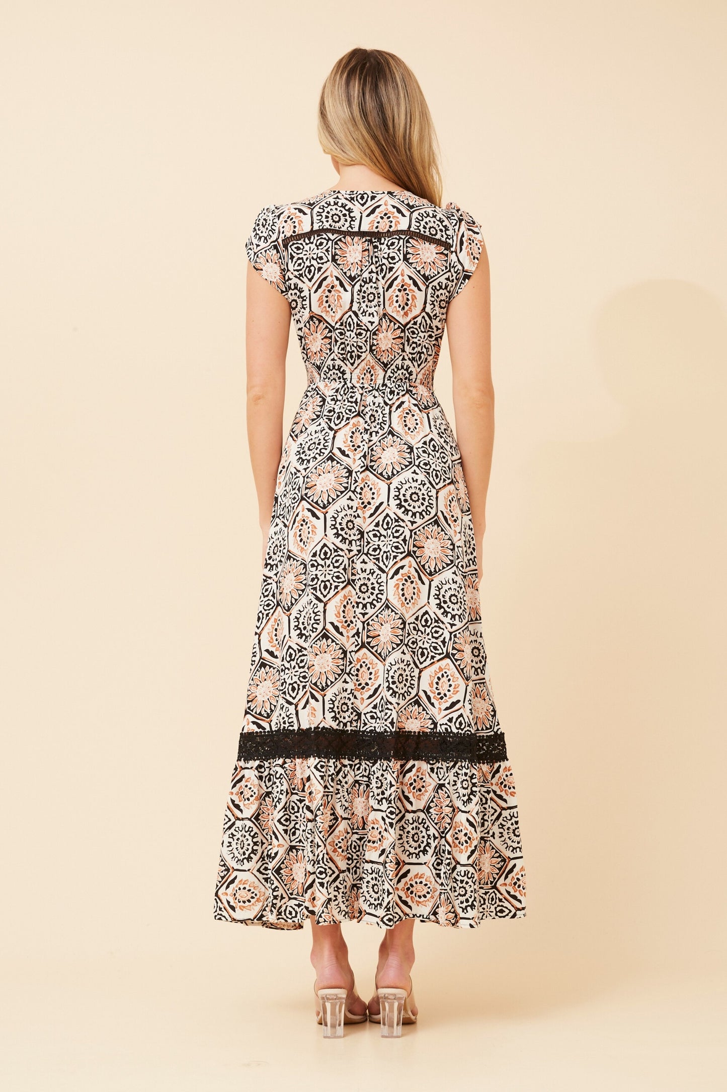 Allegra Maxi Dress - Multi Black