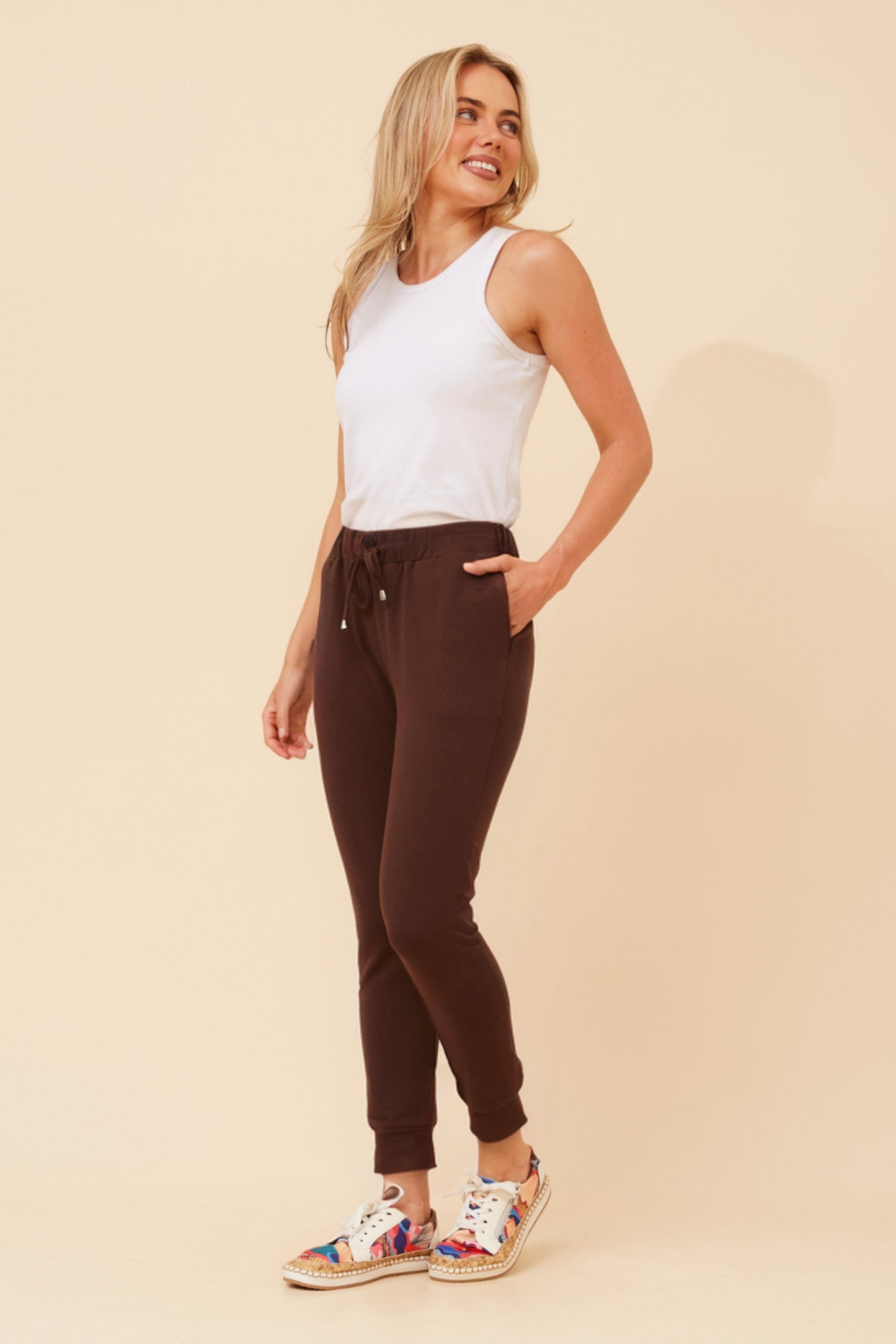 Kendall Track Pant - Chocolate