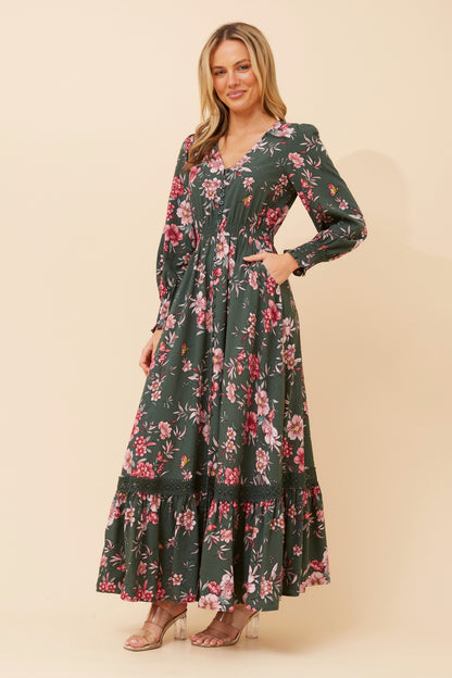 Casey Maxi Dress - Green Ash