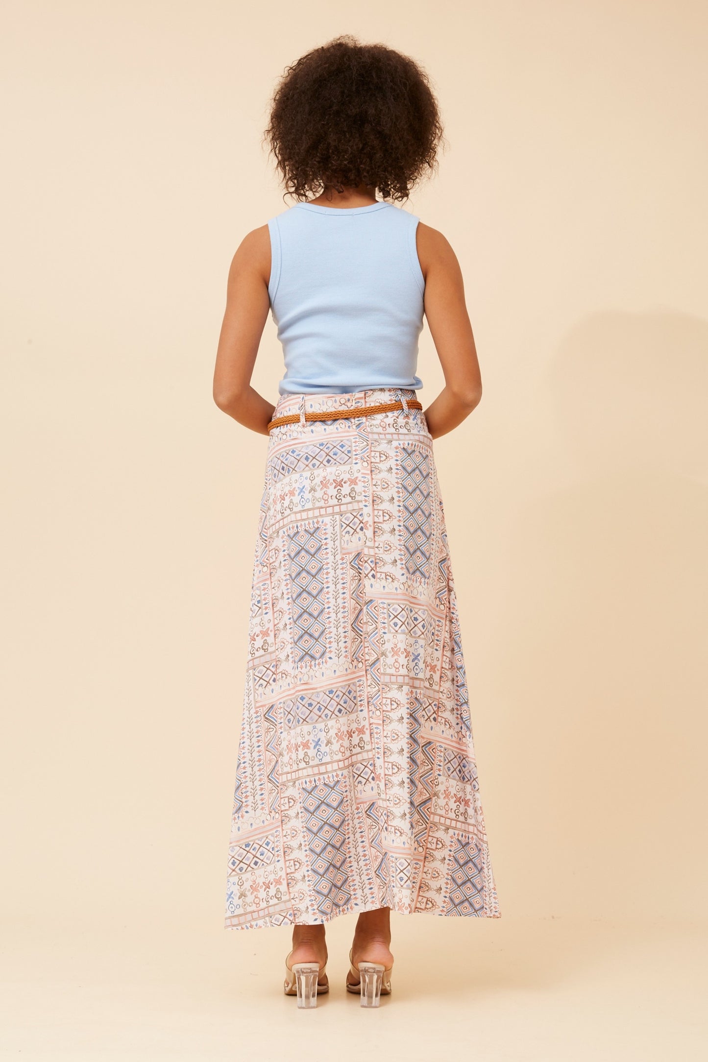 Lisa Maxi Skirt - Rosewood Print