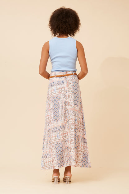 Lisa Maxi Skirt - Rosewood Print