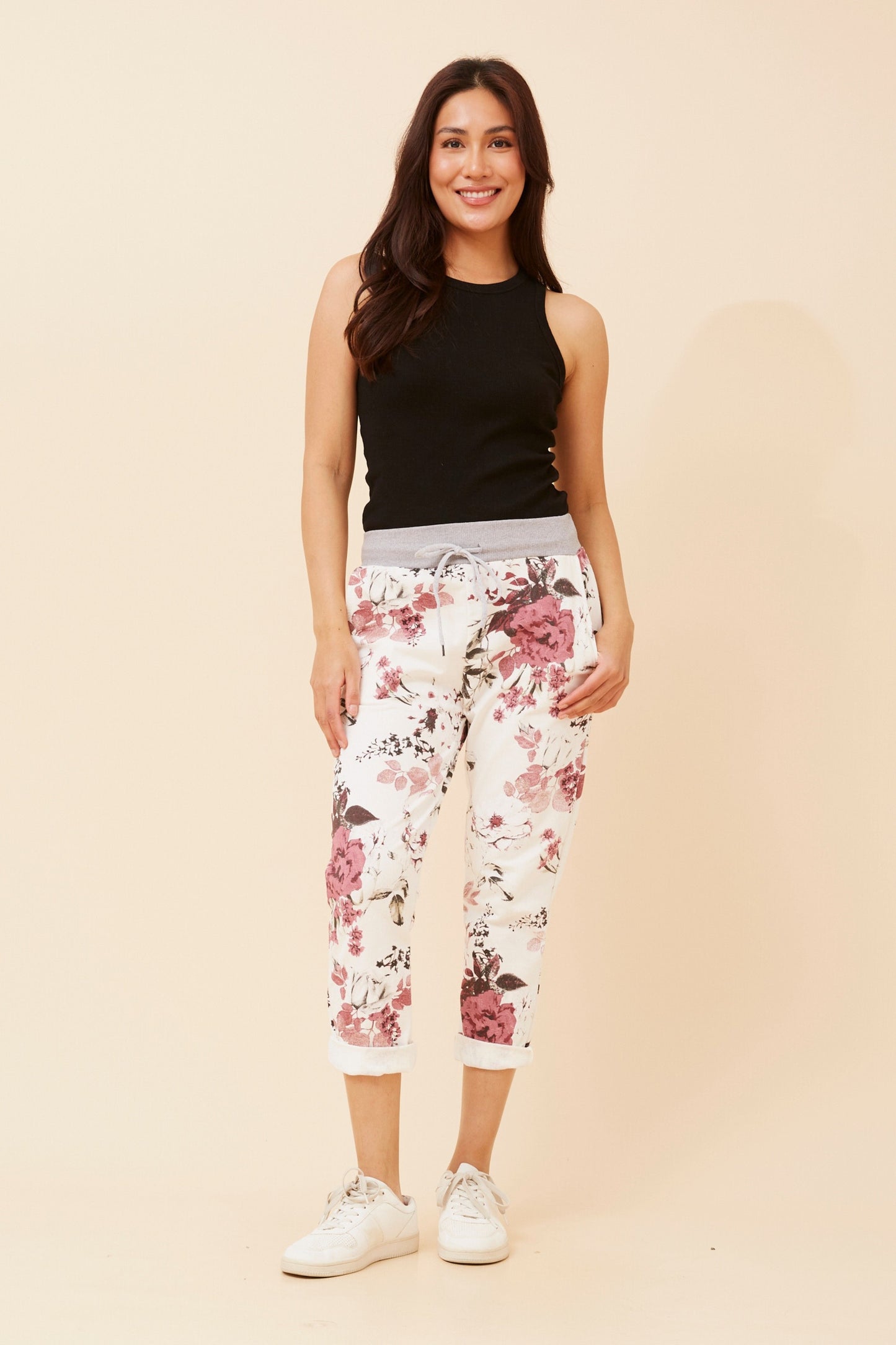 Becky Jogger - Cream Floral
