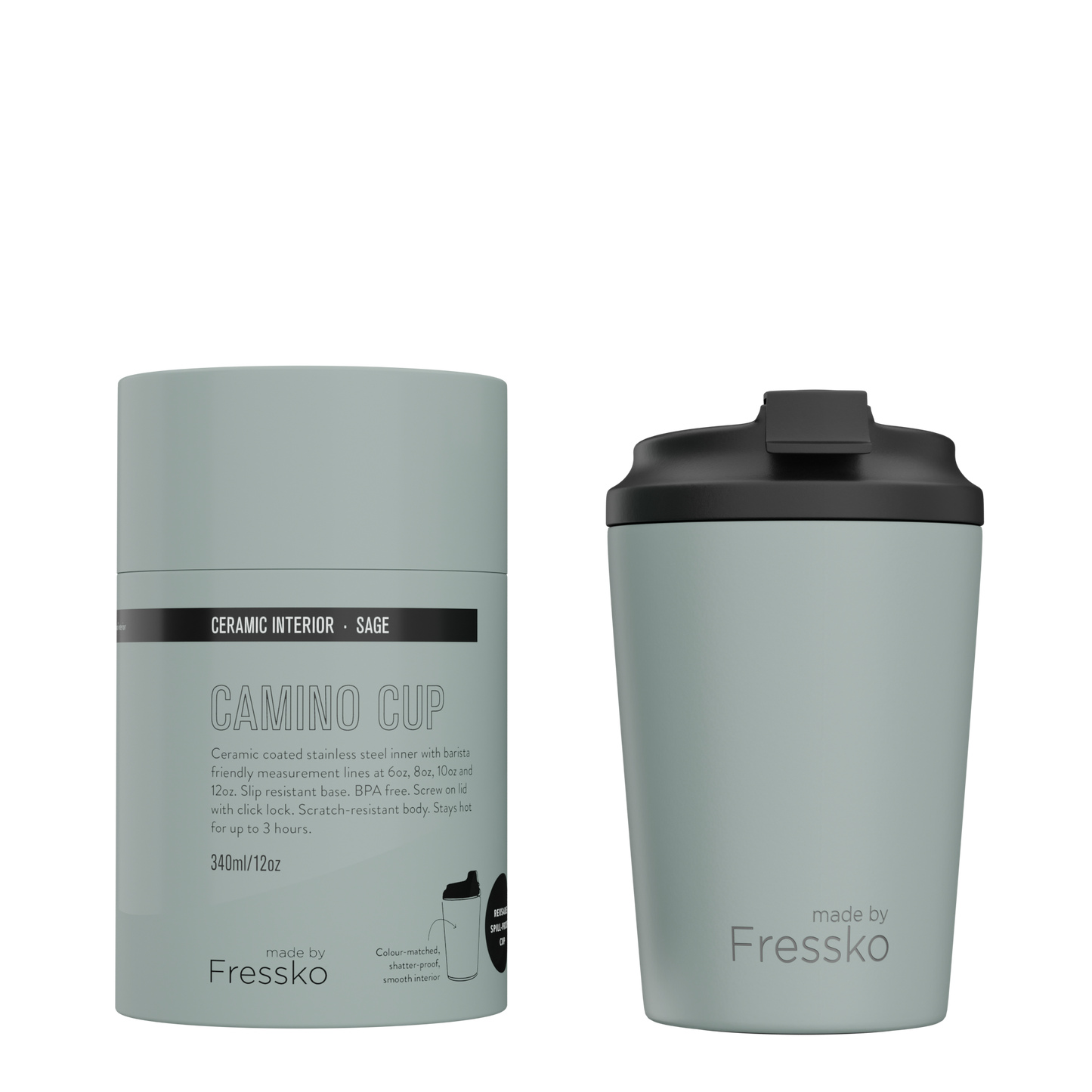Camino Ceramic Lined Cup - Sage