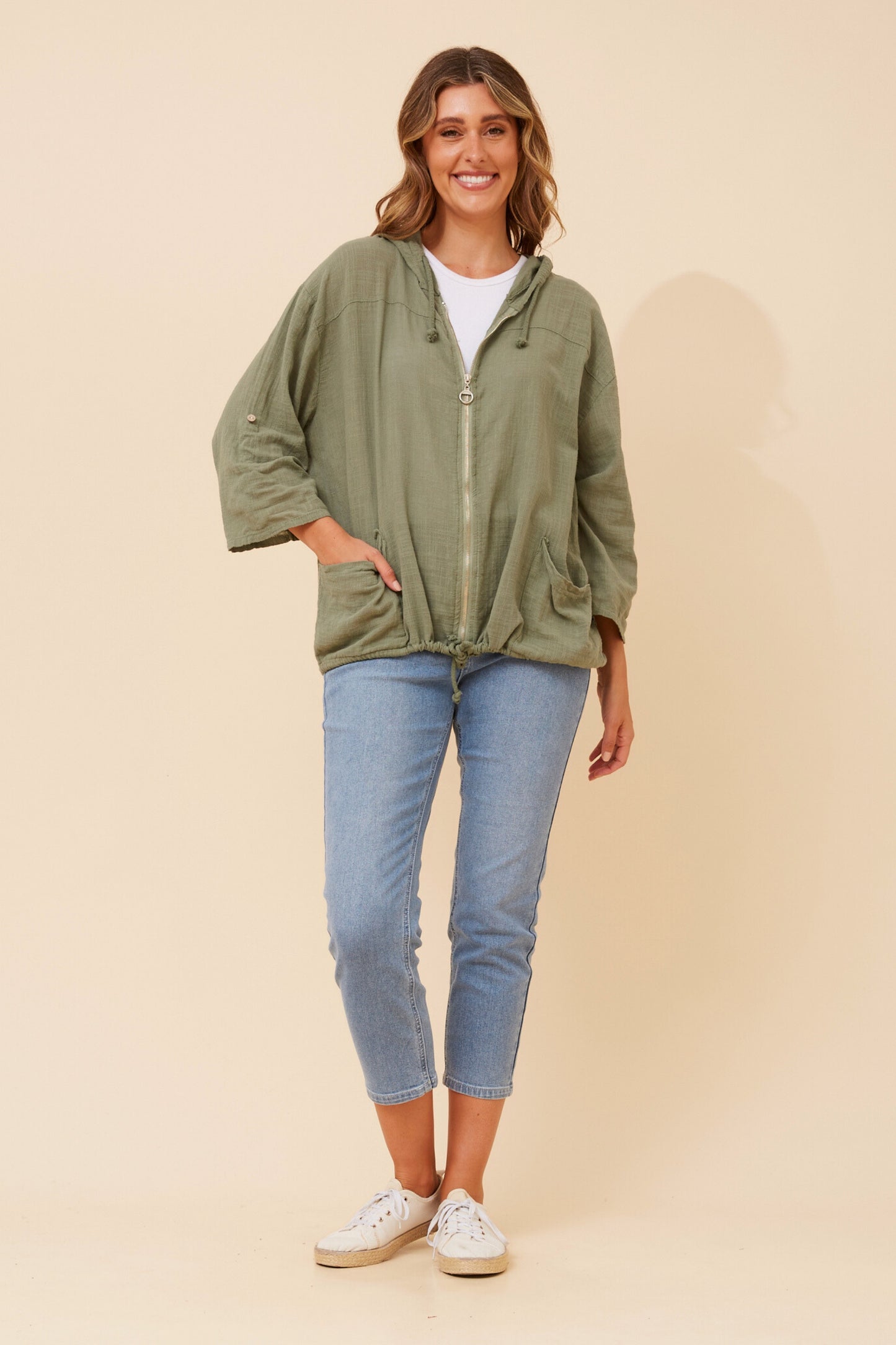 Rossi Hooded Jacket - Khaki