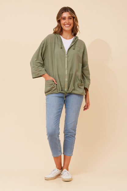 Rossi Hooded Jacket - Khaki