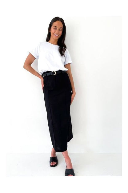 Addison Crop Tee-White