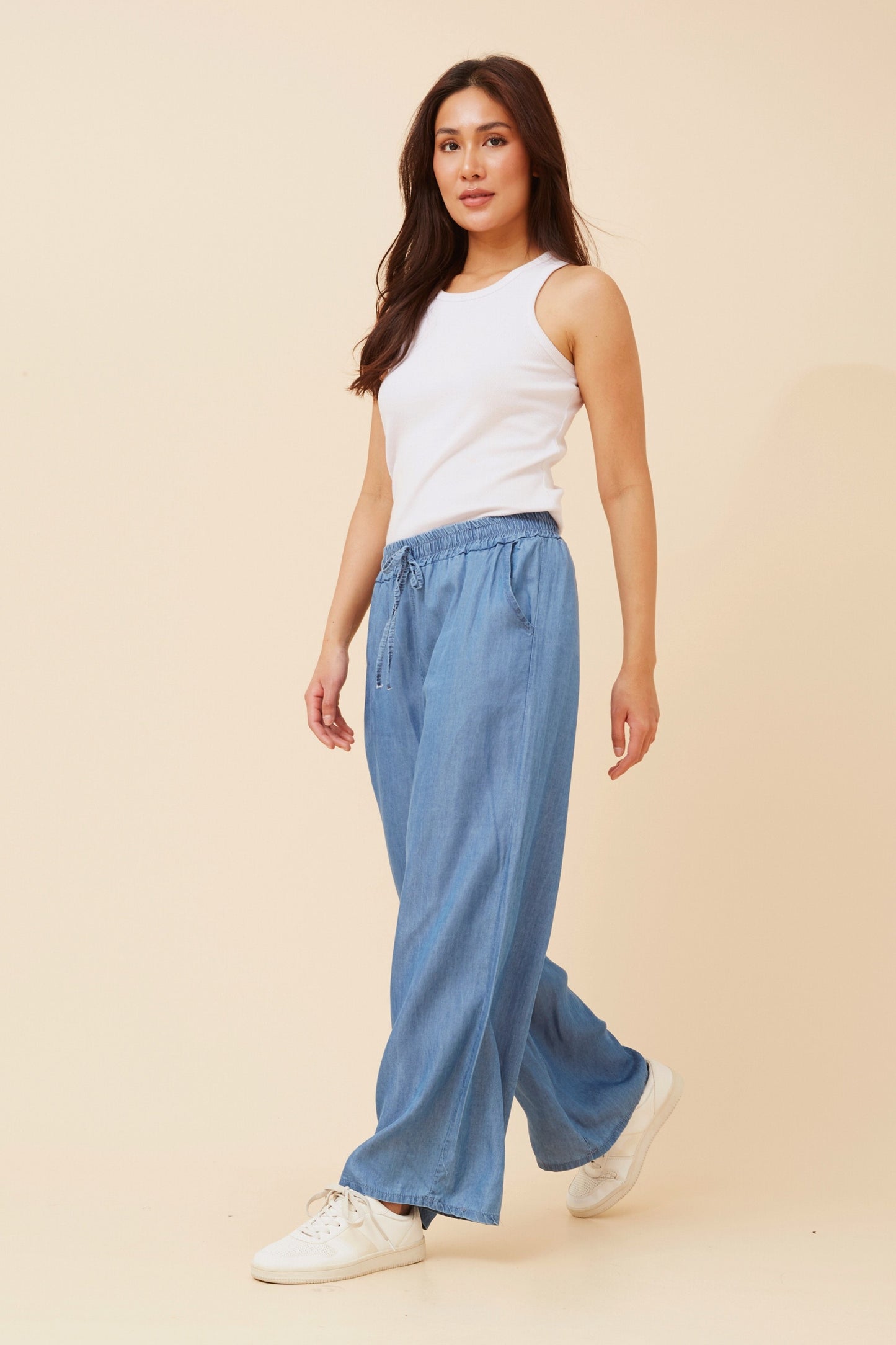 Ali Wide Leg Pant - Denim