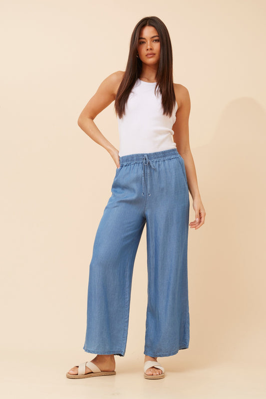 Ali Wide Leg Pant - Denim