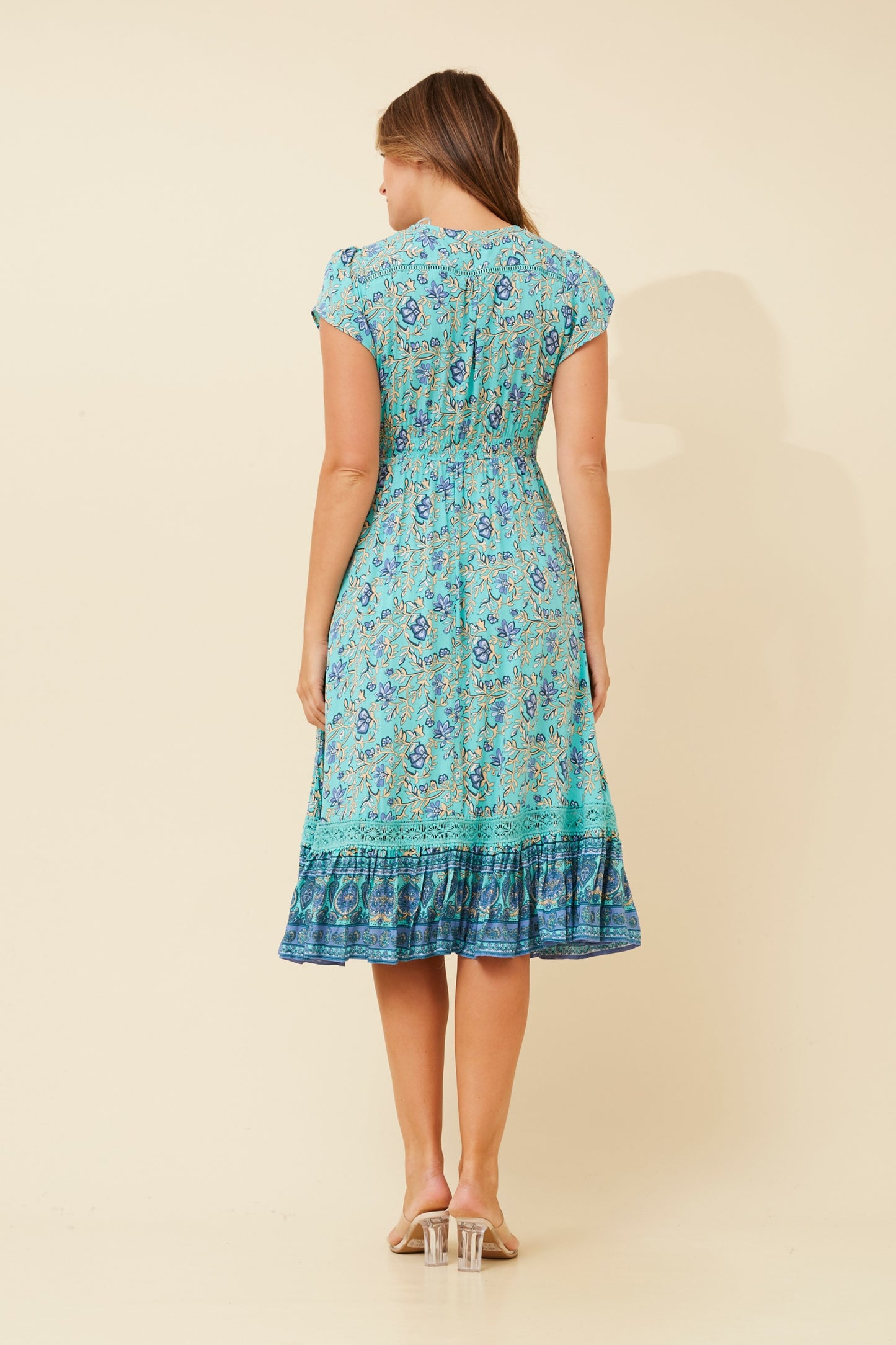 Amelia Midi Dress - Turquoise