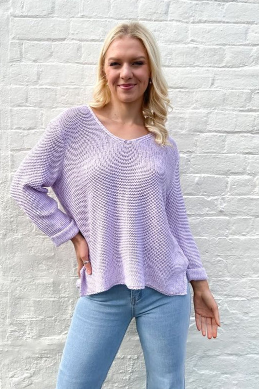 Amyra Knit Jumper - Lilac