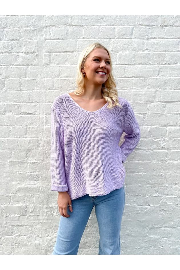 Amyra Knit Jumper - Lilac