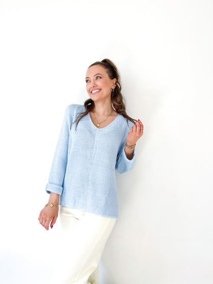 Amyra Knit Jumper - Baby Blue