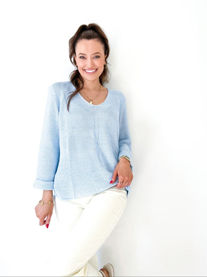 Amyra Knit Jumper - Baby Blue