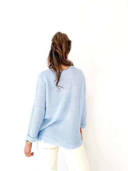 Amyra Knit Jumper - Baby Blue