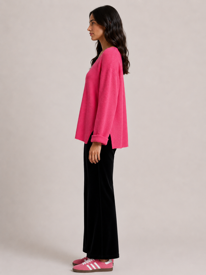 Amyra Knit Jumper - Bright Pink