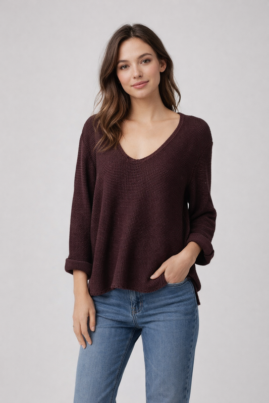 Amyra Knit Jumper - Dark Chocolate