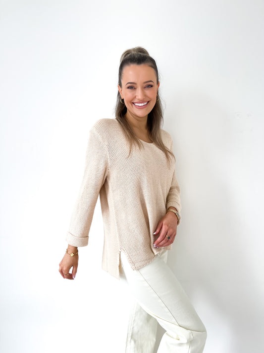 Amyra Knit Jumper - Beige