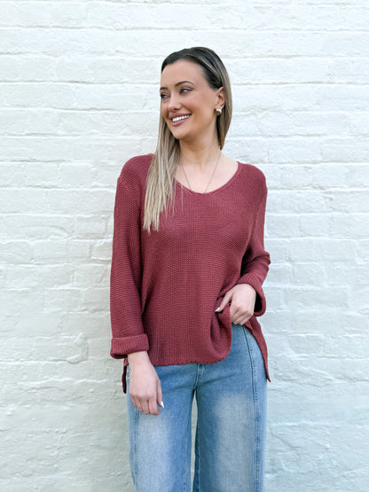 Amyra Knit - Brick