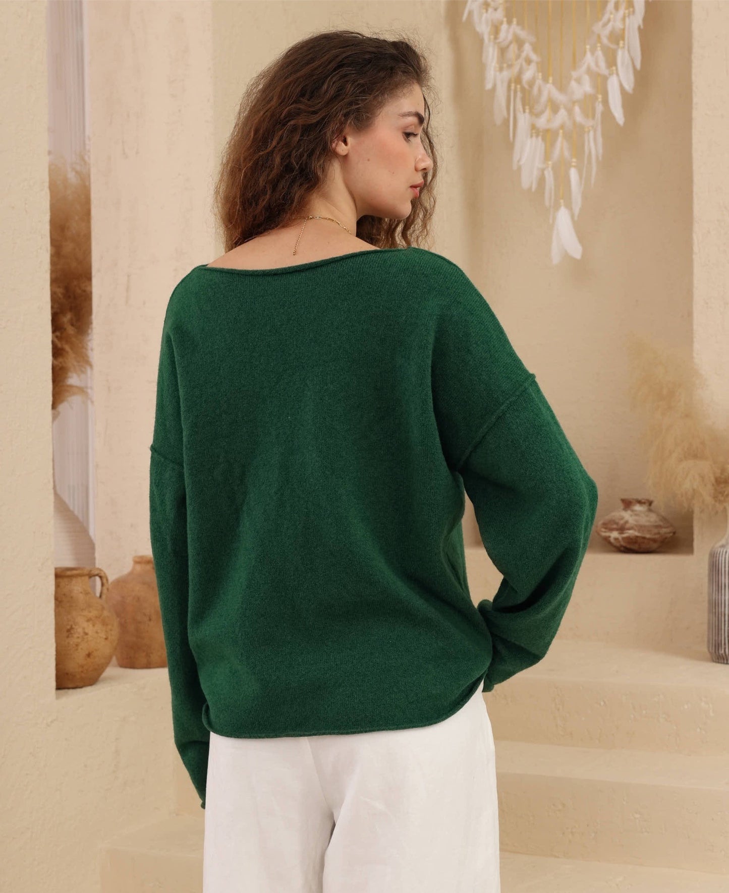 Angela Knit Jumper - Dark Green