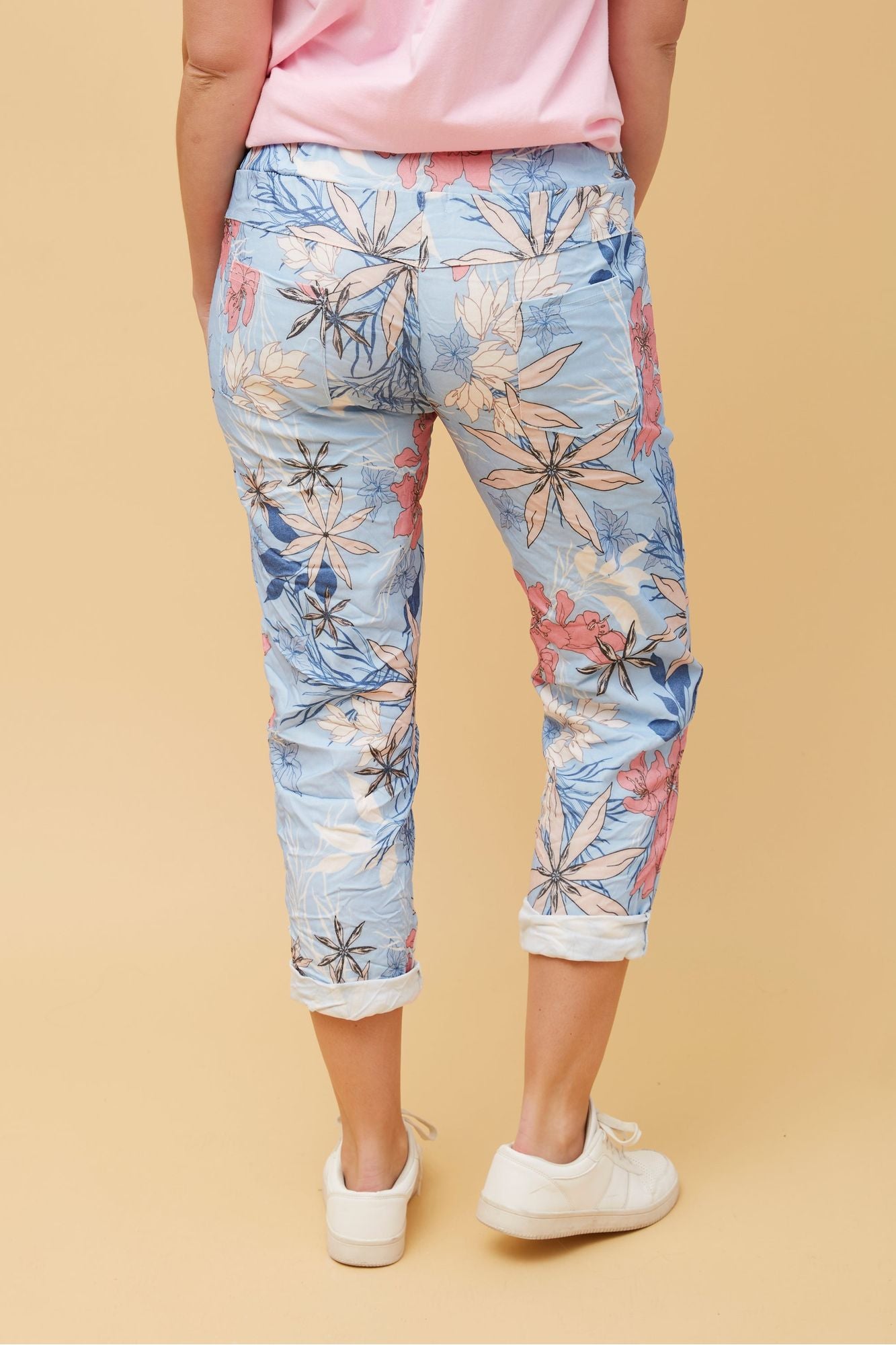 Asha Jogger Pant - Blue Floral