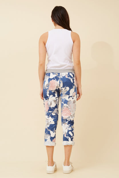 Becky Jogger Pant - Denim Floral