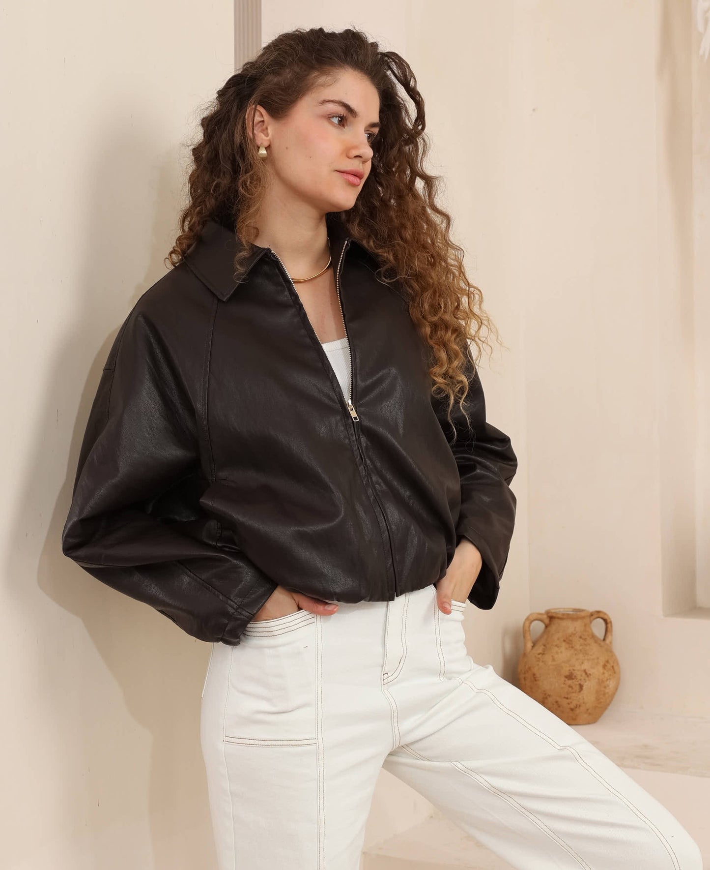 Blair Bomber Jacket - Chocolate