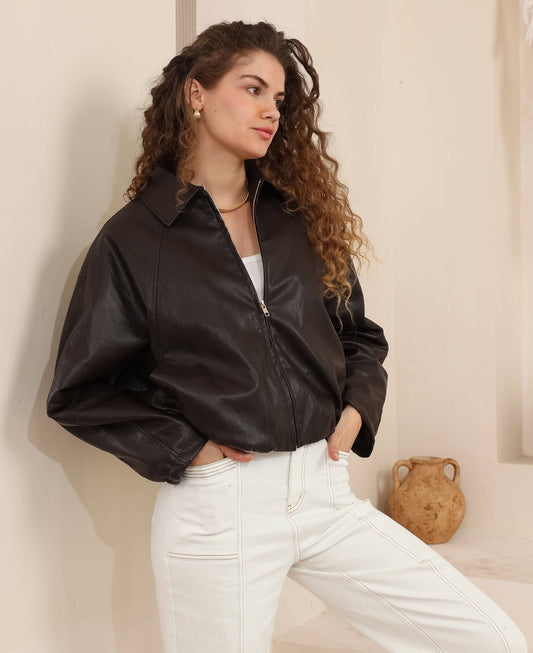 Blair Bomber Jacket - Chocolate