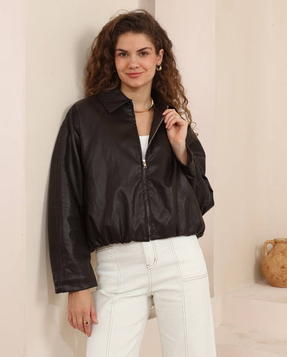 Blair Bomber Jacket - Chocolate