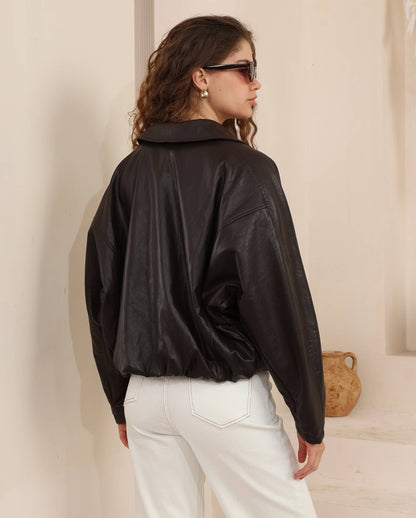 Blair Bomber Jacket - Chocolate