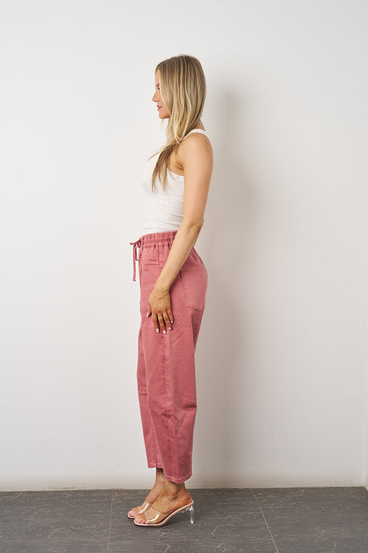 Braxton Barrel Jean - Salmon