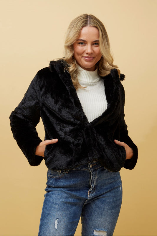 Bronte Faux Fur Jacket - Black