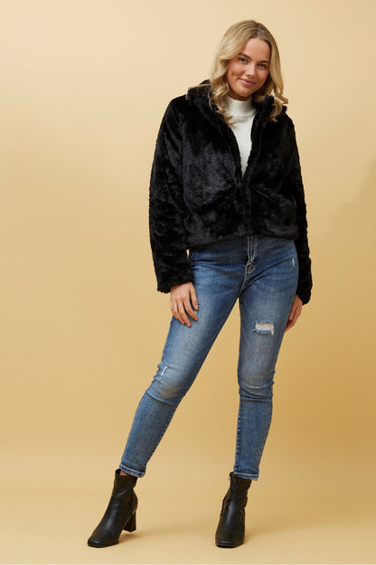 Bronte Faux Fur Jacket - Black