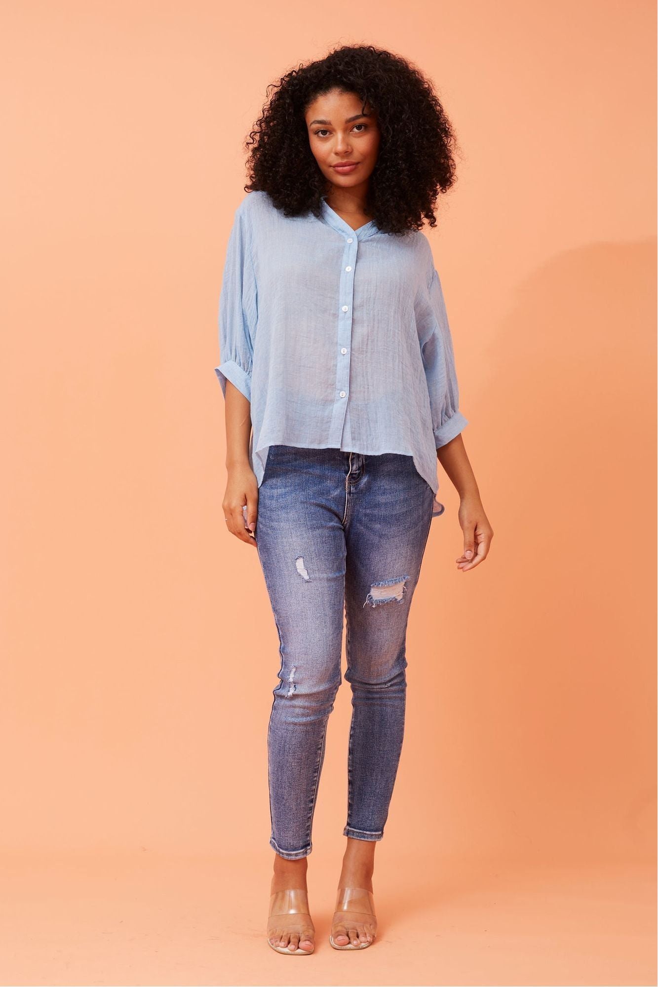 Carrie Shirt - Sky Blue