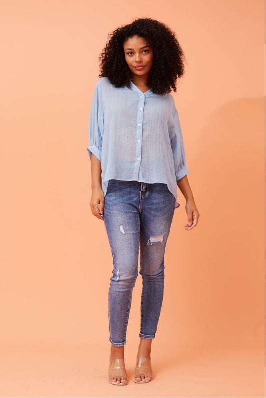 Carrie Shirt - Sky Blue