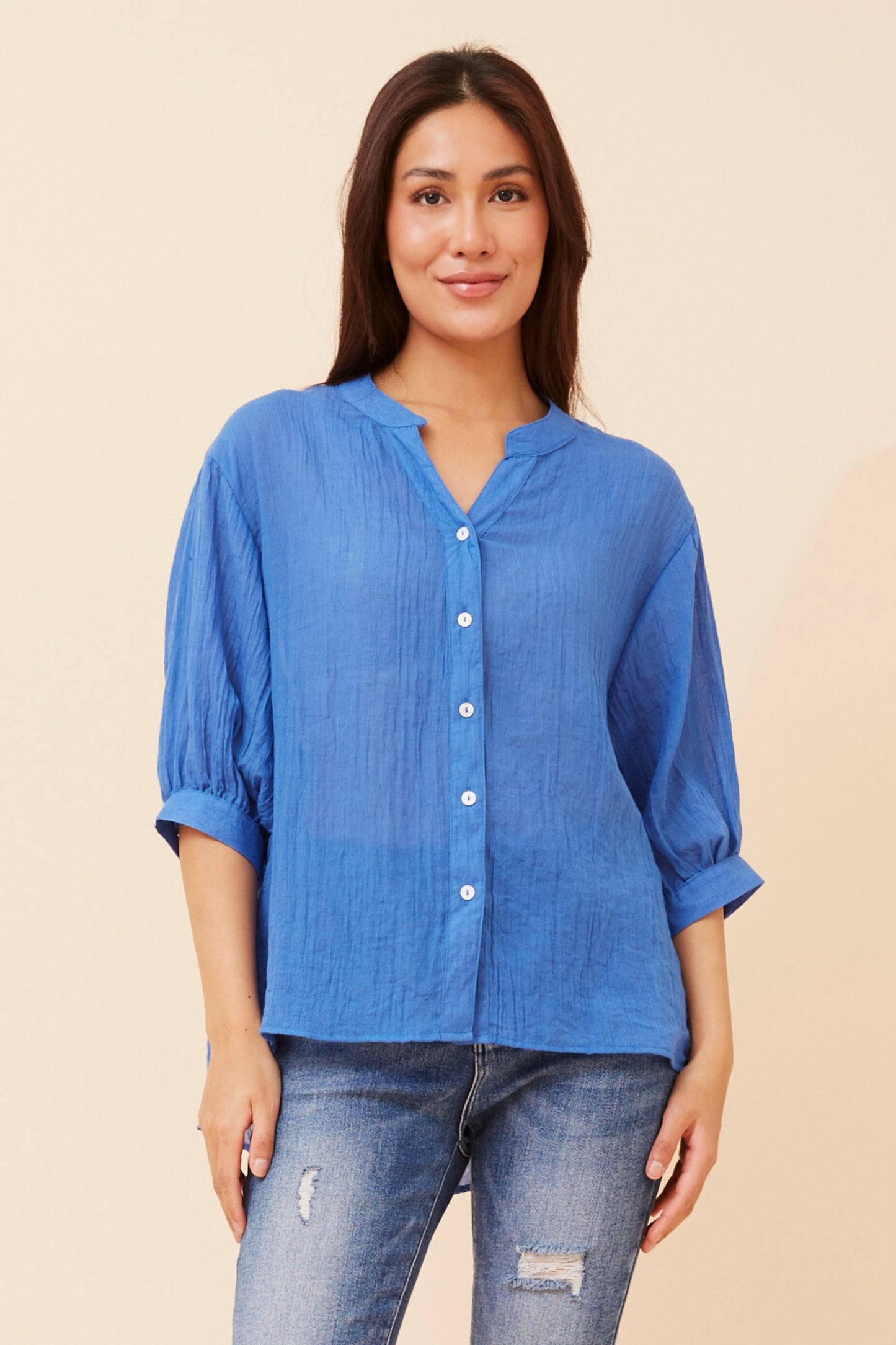 Carrie Shirt - Classic Blue