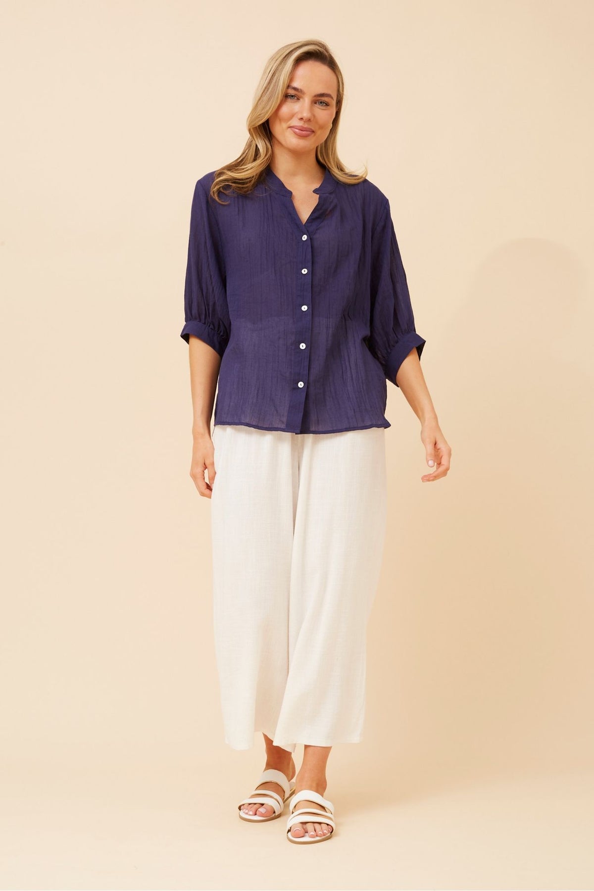Carrie Shirt - Navy