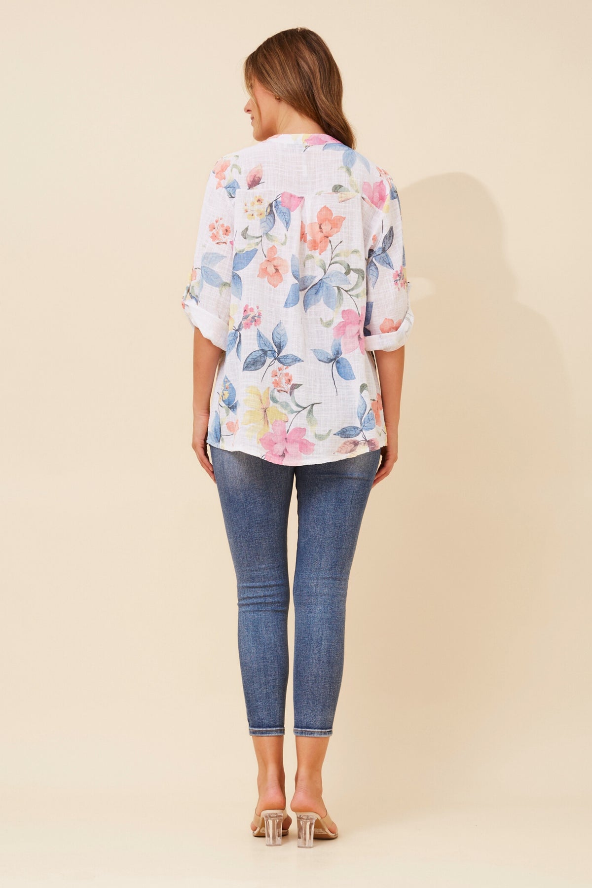Chiara Top - White Floral