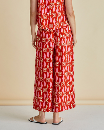 Copacabana Relaxed Pant - Sardinia Geo Print