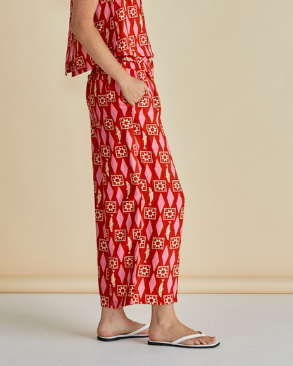 Copacabana Relaxed Pant - Sardinia Geo Print