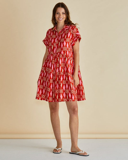 Copacabana Shirt Dress - Sardinia Geo Print