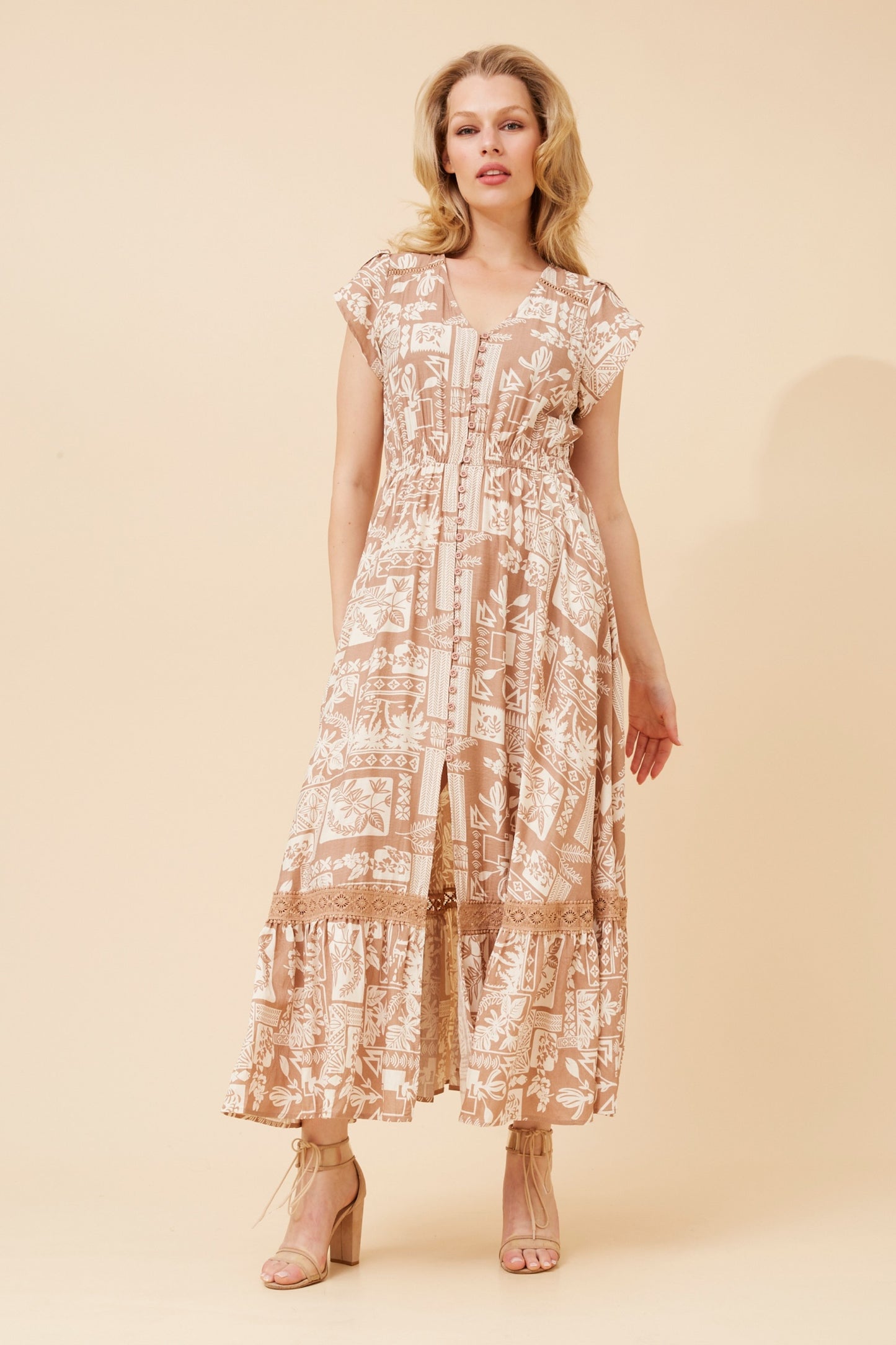 Sammy Maxi Dress - Beige