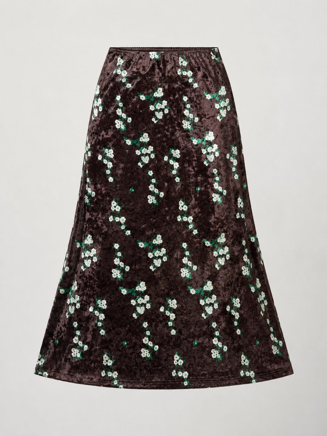 Daphanie Velvet Midi Skirt