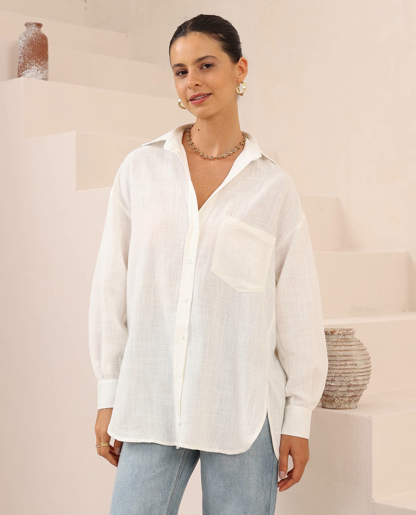 Dominique Shirt - White