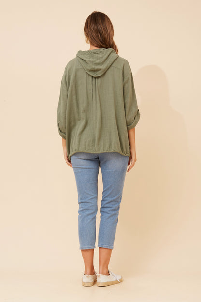 Rossi Hooded Jacket - Khaki