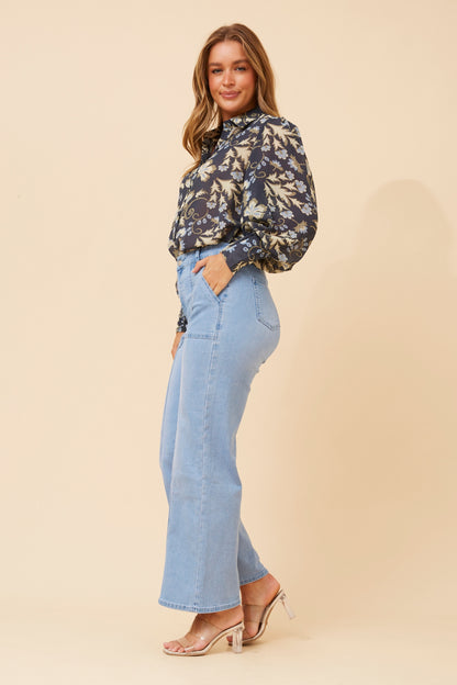 Ellery Shirt - Navy Floral